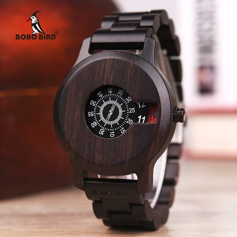 BOBO BIRD V-R26 Full Ebony Mens Watch Wood Luxury Quartz Wristwatch Display erkek kol saati In Gift Wooden Box Dropshipping
BOBO BIRD V-R26 Full Ebony Mens Watch Wood Luxury Quartz Wristwatch Display erkek kol saati In Gift Wooden Box Dropshipping