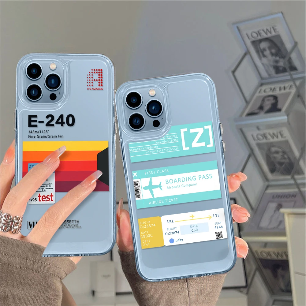 Retro Air Ticket Labels Clear Phone Case for iPhone 14 13 12 11 Pro Max Mini XS XR X Back Cover for iPhone14promax Capa Fundas
Retro Air Ticket Labels Clear Phone Case for iPhone 14 13 12 11 Pro Max Mini XS XR X Back Cover for iPhone14promax Capa Fundas
