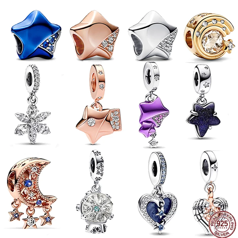 New 925 sterling silver shiny lucky star series beads rose gold kitten pendant is fit the original Pandora bracelet DIY jewelry
New 925 sterling silver shiny lucky star series beads rose gold kitten pendant is fit the original Pandora bracelet DIY jewelry