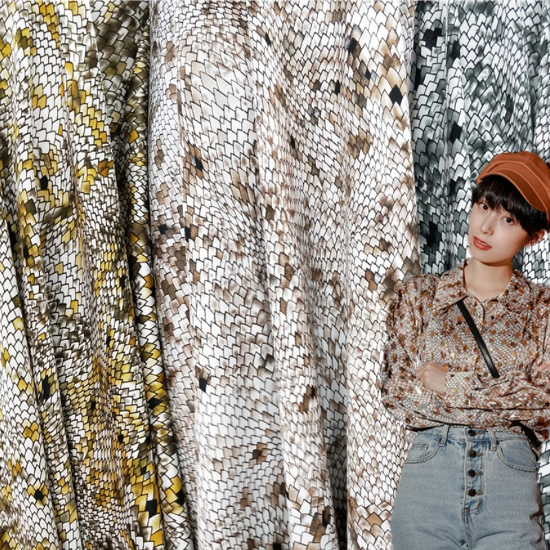 Printed Bubble Satin for Dress Fabric Short Skirt Spring and Autumn Shirt COS Clothing Impervious New Scales Sewing by the Yard
Printed Bubble Satin for Dress Fabric Short Skirt Spring and Autumn Shirt COS Clothing Impervious New Scales Sewing by the Yard