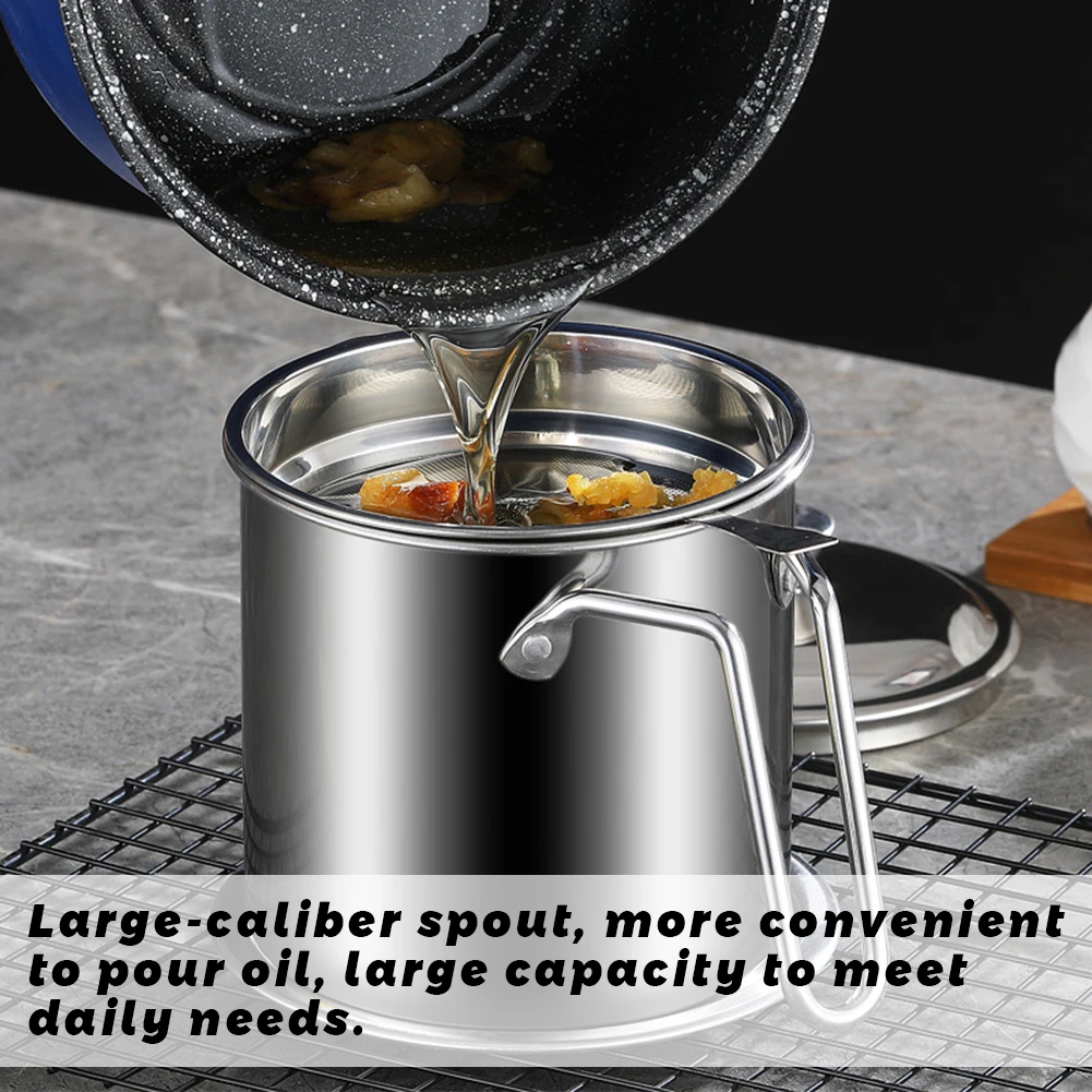 Kitchen Oil Strainer Pot Stainless Steel Filter Oil Pot Household Oil Filter Cup Dining Bar Kitchen Tools Gadgets
Kitchen Oil Strainer Pot Stainless Steel Filter Oil Pot Household Oil Filter Cup Dining Bar Kitchen Tools Gadgets
