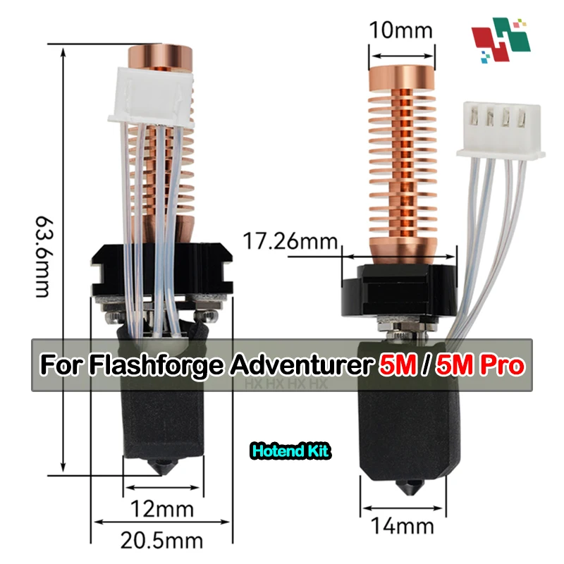 Для Flashforge Adventurer 5M nozzle 280 ℃ High Flow 32mm ³/s hotend For 5m pro