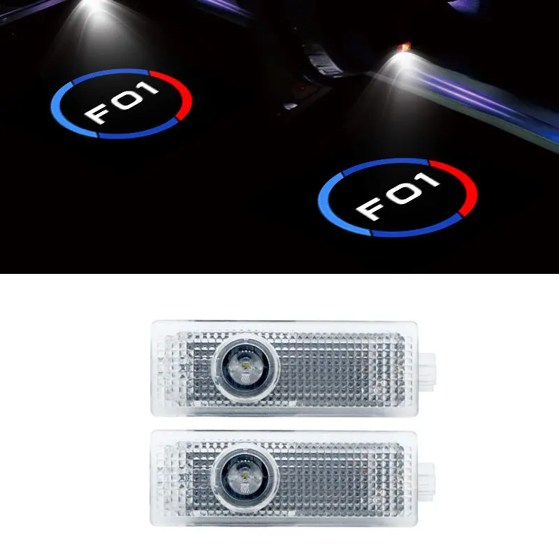 

2Pieces/Set Car Door HD LED Laser Projector Warning Ghost Lamp For BMW F01 7 Series Logo Welcome Light Auto External Accessories