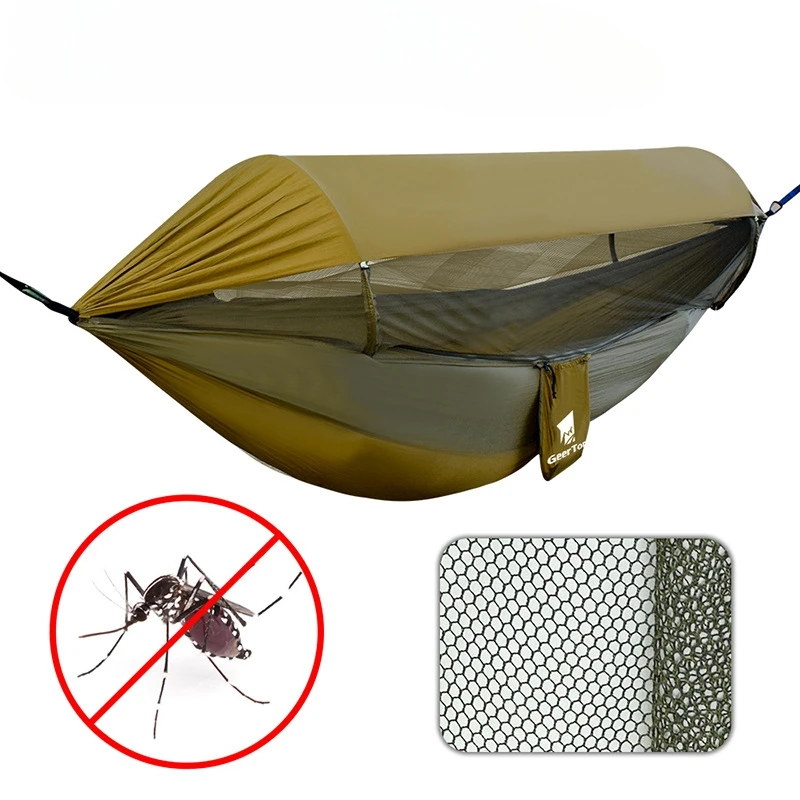 Nylon Portable Rainproof Mosquito Net Hammock Haning Outdoor Camping Swing Beds Sun Protection Tourist Playing Outside Equipment
Nylon Portable Rainproof Mosquito Net Hammock Haning Outdoor Camping Swing Beds Sun Protection Tourist Playing Outside Equipment