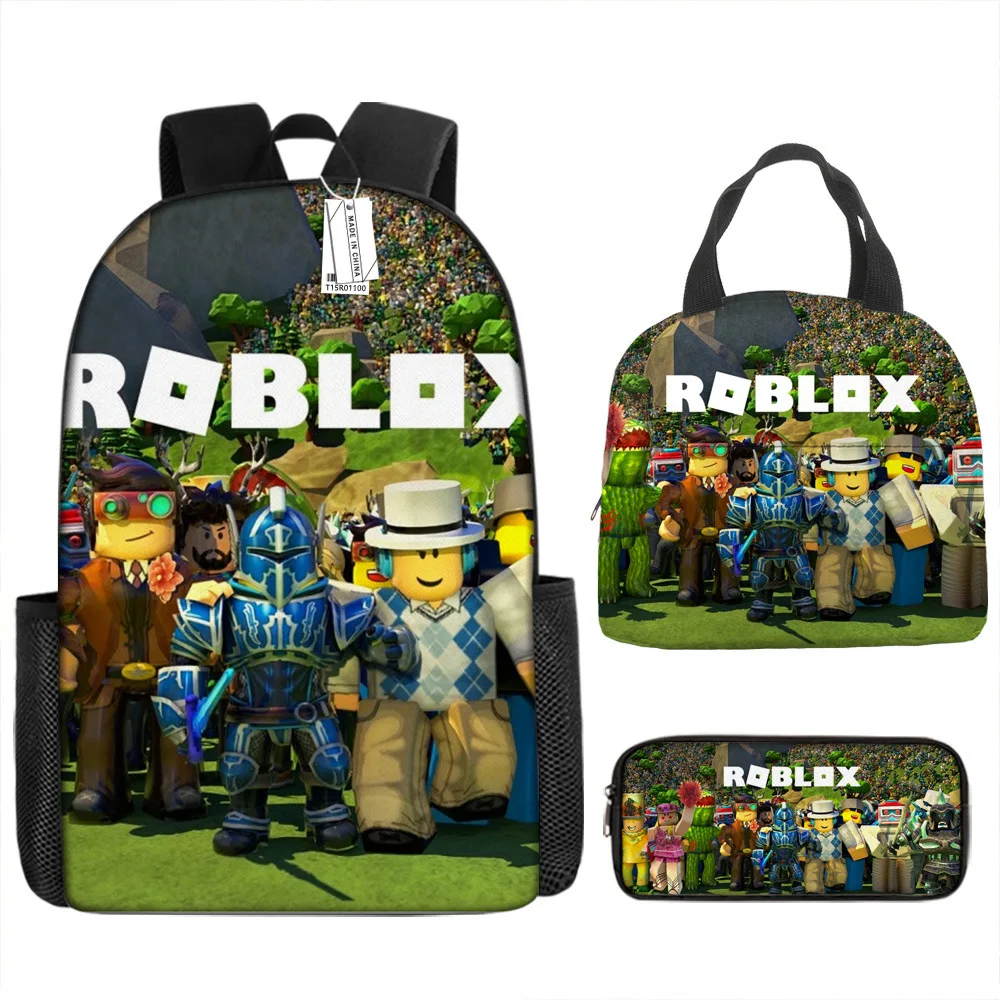 

ROBLOX виртуальный мир через границу для учеников начальной и средней школы Школьный рюкзак аниме рюкзак сумка для обеда