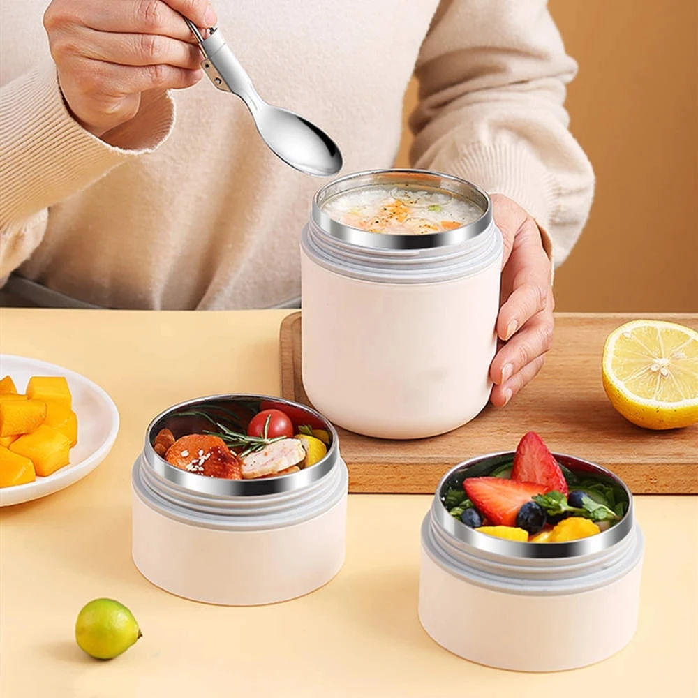 Stainless Steel Insulated Lunch Box with Spoon Food Small Soup Box Soup Porridge Cup Small and Portable Soup Cup Breakfast Cup
Stainless Steel Insulated Lunch Box with Spoon Food Small Soup Box Soup Porridge Cup Small and Portable Soup Cup Breakfast Cup