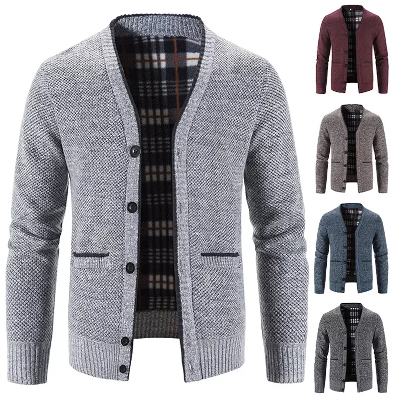 NEW IN Men's V-neck Cardigan Autumn And Winter Middle-Aged And Elderly Plush Warm Casual Loose Sweater Coat
NEW IN Men's V-neck Cardigan Autumn And Winter Middle-Aged And Elderly Plush Warm Casual Loose Sweater Coat
