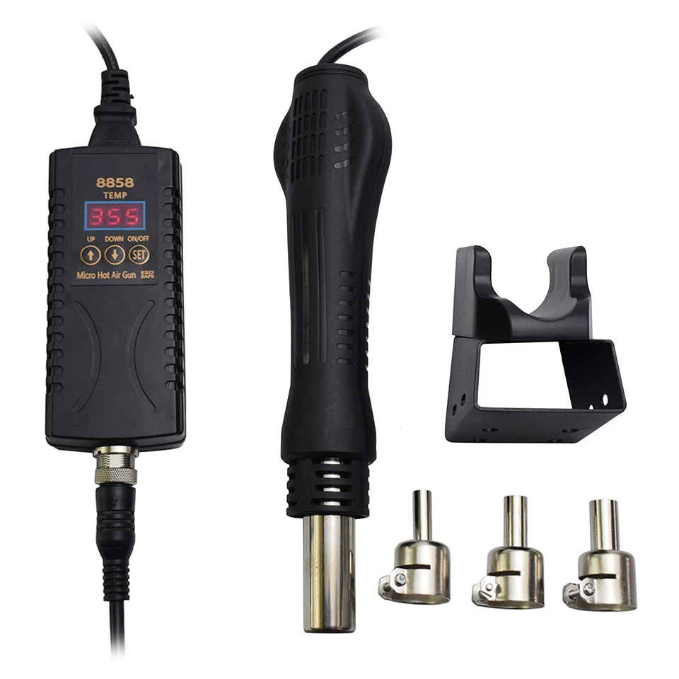 Eruntop 8858 цифровой дисплей DIY пистолет горячего воздуха SMD наладочная станция Mini 858D |