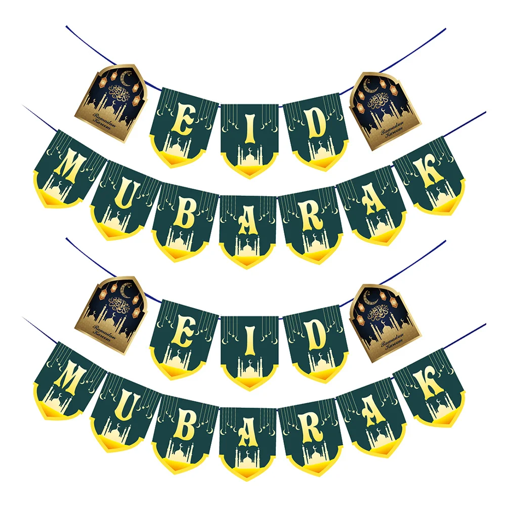 2 Sets Eid Al-Fitr Banner Exquisite Decorative Eid Mubarak Hanging Banner Fireplace Banner Decoration Eid Mubarak Pulls Flag
2 Sets Eid Al-Fitr Banner Exquisite Decorative Eid Mubarak Hanging Banner Fireplace Banner Decoration Eid Mubarak Pulls Flag