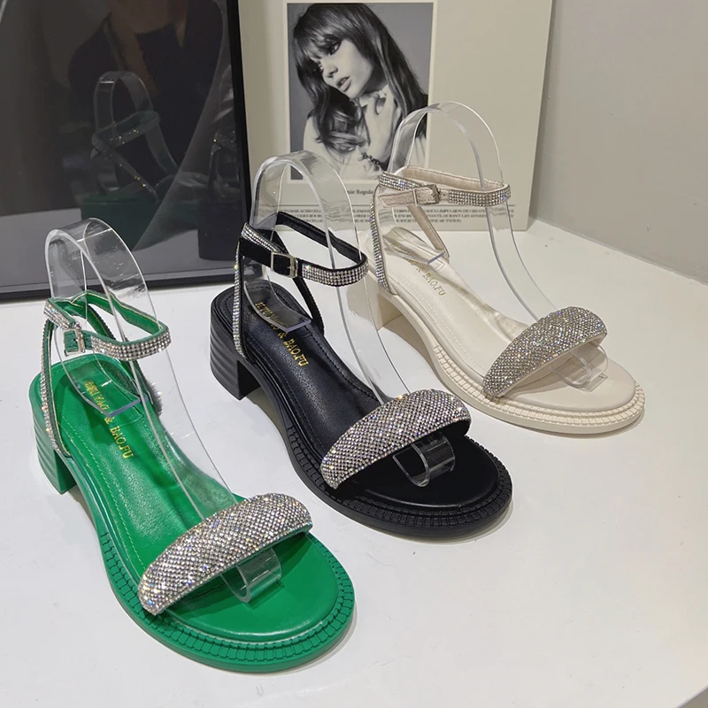 Туфли-лодочки женские на высоком каблуке, пикантные сандалии с круглым носком, летняя обувь для вечерние, стразы, белые, 2022 
Туфли-лодочки женские на высоком каблуке, пикантные сандалии с круглым носком, летняя обувь для вечерние, стразы, белые, 2022