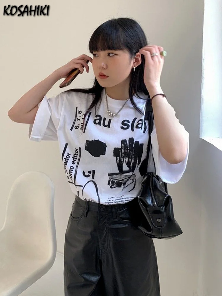 Cotton T-shirt Y2k Tops Women Letter Print Graphic T Shirts Female Harajuku Aesthetic Grunge Tee Shirts Korean Fashion
Cotton T-shirt Y2k Tops Women Letter Print Graphic T Shirts Female Harajuku Aesthetic Grunge Tee Shirts Korean Fashion