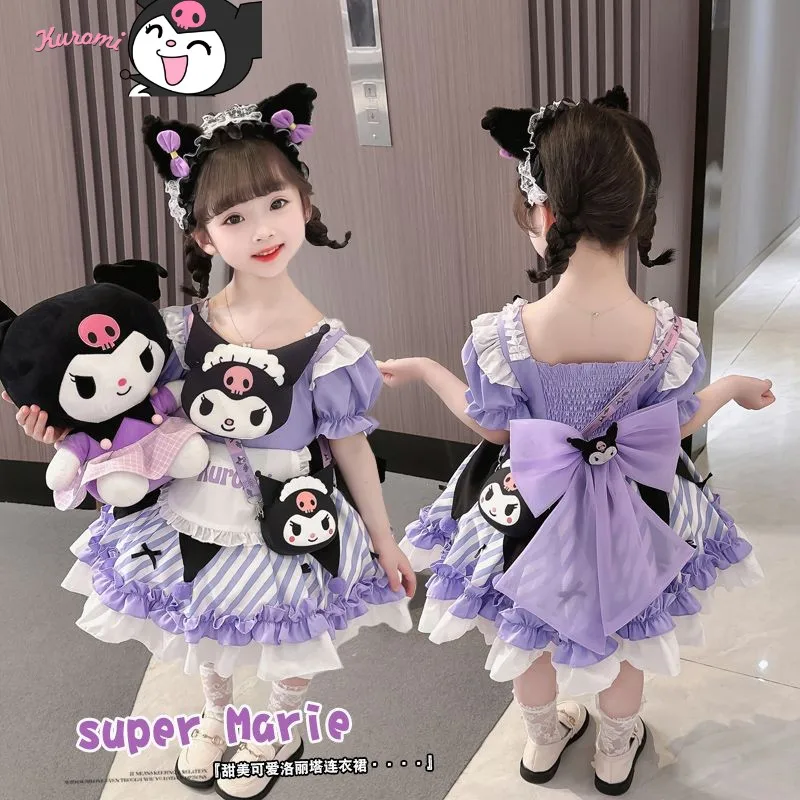 Japanese Kuromi Kawaii Lolita Dress Anime Cartoon Princess Dress Girl Fashion Western Style Short Sleeve Dress Children's Gift
Japanese Kuromi Kawaii Lolita Dress Anime Cartoon Princess Dress Girl Fashion Western Style Short Sleeve Dress Children's Gift