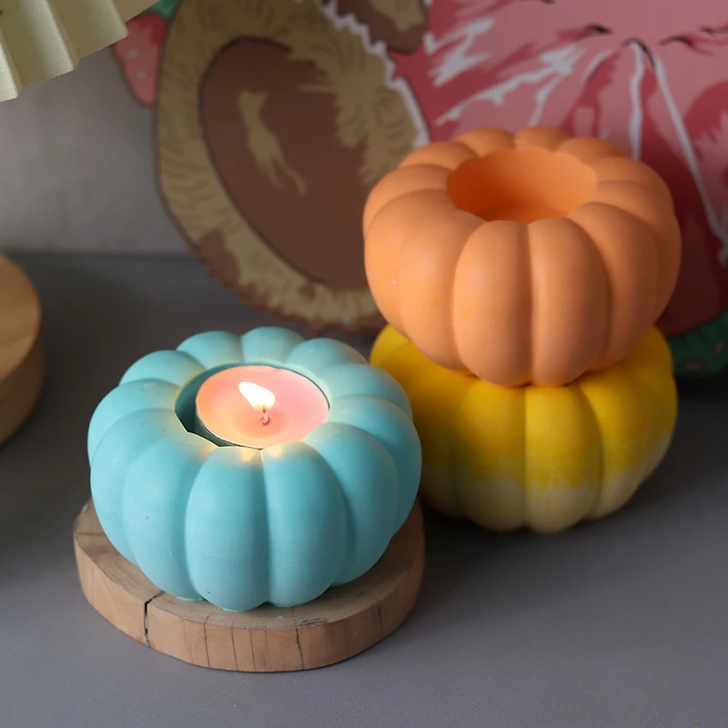 Round Candle Holder Pumpkin Candlesticks Silicone Molds DIY Cement Plaster Pottery Mould Handicrafts Gifts Home Decoration
Round Candle Holder Pumpkin Candlesticks Silicone Molds DIY Cement Plaster Pottery Mould Handicrafts Gifts Home Decoration