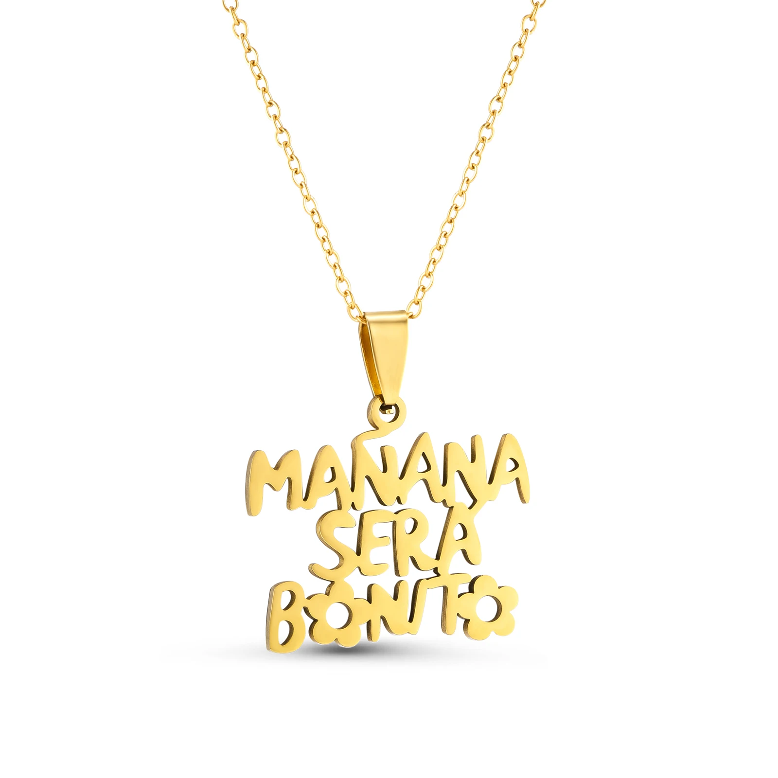 Karol G Necklace Manana Sera Bonito Bichota Merch Stainless Steel Jewelry for Women Girls Christmas Present
Karol G Necklace Manana Sera Bonito Bichota Merch Stainless Steel Jewelry for Women Girls Christmas Present