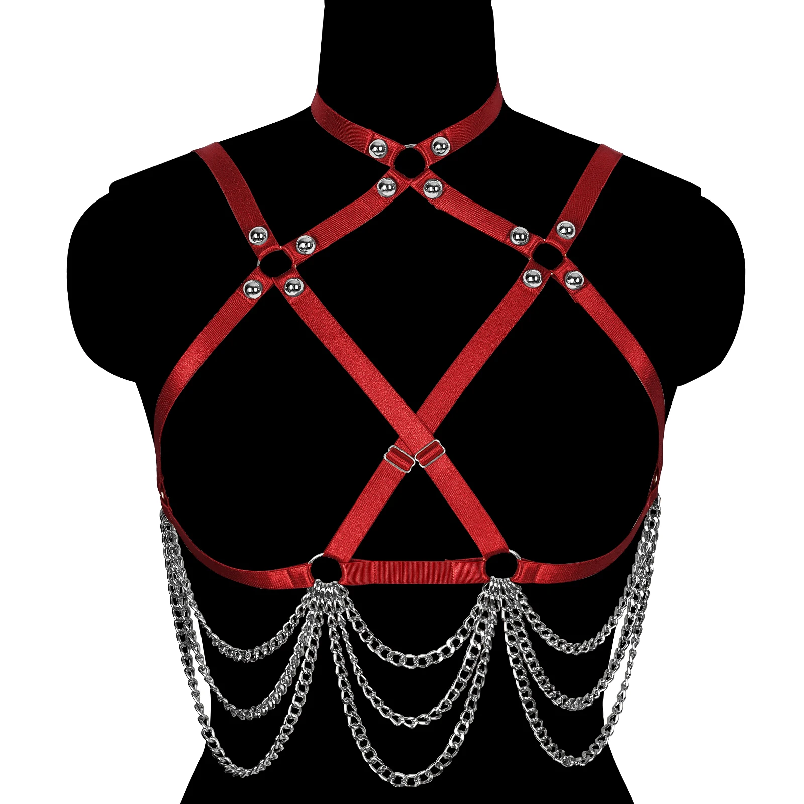Punk Crop Top Harness Fetish Bondage Body Cage Goth Sexy Lingerie Body Harness Belt Elastic Adjust wedding Garter Belt
Punk Crop Top Harness Fetish Bondage Body Cage Goth Sexy Lingerie Body Harness Belt Elastic Adjust wedding Garter Belt