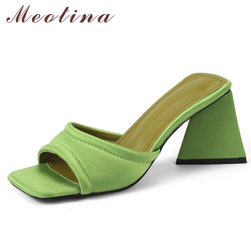 Meotina Women Fashion Shoes Peep Toe Super High Heel Slippers Thick Heels Ladies Footwear Summer Green Black Big Size 46
Meotina Women Fashion Shoes Peep Toe Super High Heel Slippers Thick Heels Ladies Footwear Summer Green Black Big Size 46