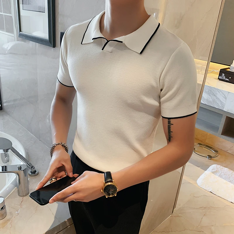2022 British Style Summer Striped Polo Shirts Men Clothing Simple Slim Fit Short Sleeve Casual Business Tee Shirt Homme 5 Colors
2022 British Style Summer Striped Polo Shirts Men Clothing Simple Slim Fit Short Sleeve Casual Business Tee Shirt Homme 5 Colors