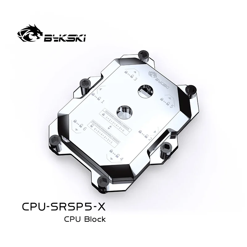 Bykski CPU-SRSP5-X Водяной блок процессора для AMD SP5 Цельнометаллический жидкостного