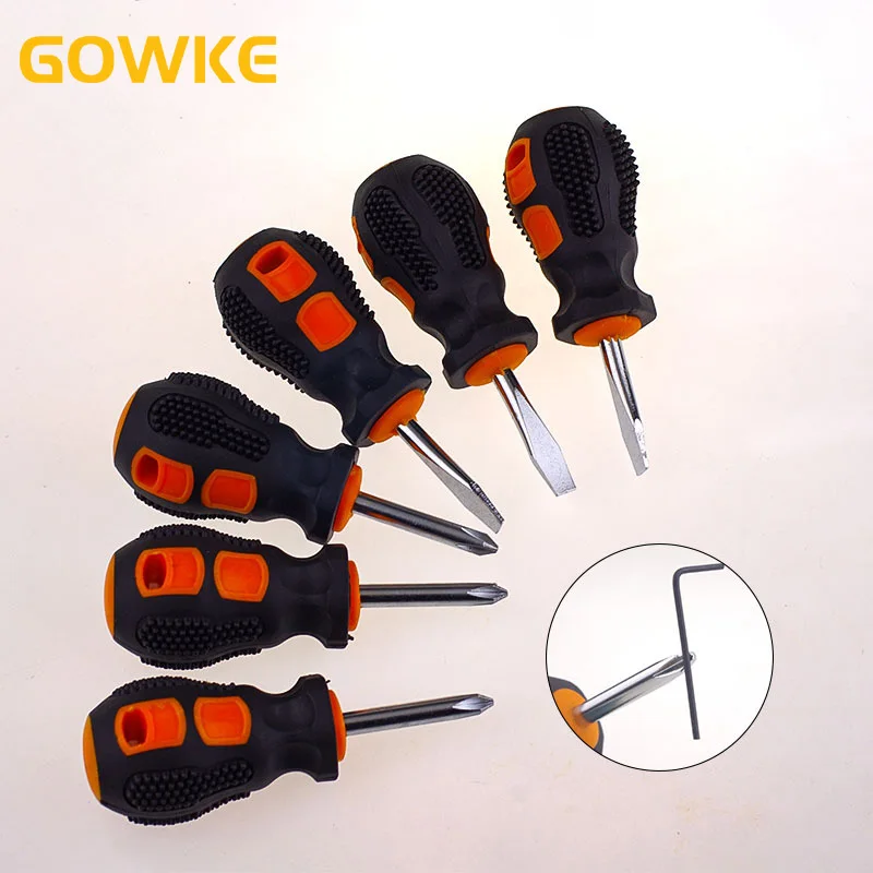 GOWKE Screwdriver Short Handle Cross Groove Drill Chrome Vanadium Steel Repair Tool Short Handle Screwdrivers
GOWKE Screwdriver Short Handle Cross Groove Drill Chrome Vanadium Steel Repair Tool Short Handle Screwdrivers