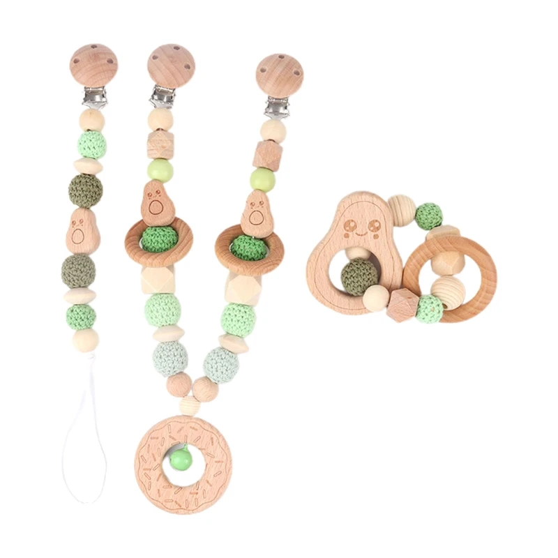 3 Pcs/Set Baby Avocado Stroller Pendant Pram Clip Rattle Pacifier Chain Clip Infants Wooden Teether Bracelet Nursing Toy
3 Pcs/Set Baby Avocado Stroller Pendant Pram Clip Rattle Pacifier Chain Clip Infants Wooden Teether Bracelet Nursing Toy