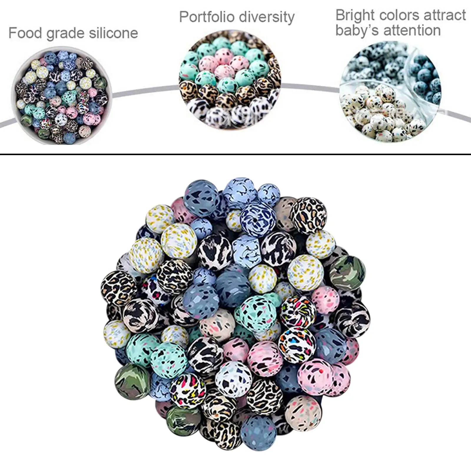 50x Smooth Silicone Beads Jewelry Making 0.6in Colorful Round Beads Loose for Necklace Bracelet Macrame Bangle Charm Anklet 
50x Smooth Silicone Beads Jewelry Making 0.6in Colorful Round Beads Loose for Necklace Bracelet Macrame Bangle Charm Anklet