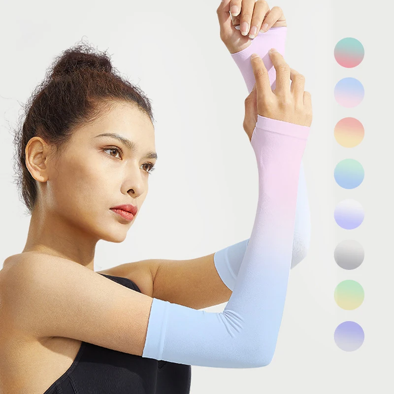 Sunscreen Ice Sleeves Fashion Gradient Color Women Man Fingerless Gloves Anti-UV Long Summer Solid Soft High Elasticity
Sunscreen Ice Sleeves Fashion Gradient Color Women Man Fingerless Gloves Anti-UV Long Summer Solid Soft High Elasticity