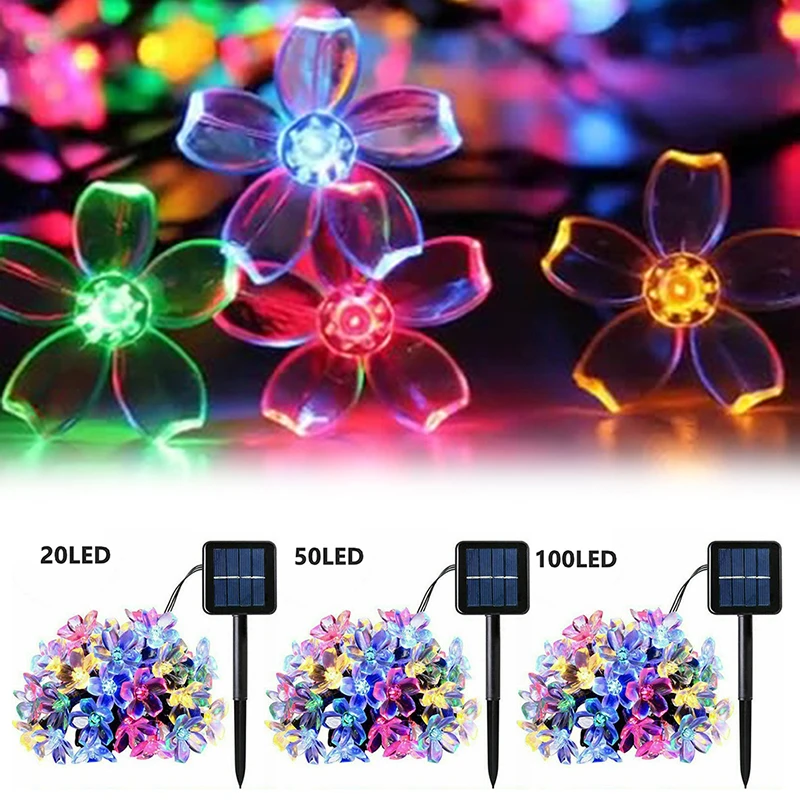 20/50/100LEDs Solar Power Fairy Flower Lights 5/ 7/12m Waterproof LED Flower Lamp String Light Outdoor Party Garden Decoration
20/50/100LEDs Solar Power Fairy Flower Lights 5/ 7/12m Waterproof LED Flower Lamp String Light Outdoor Party Garden Decoration