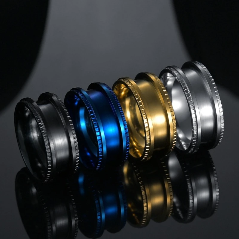 8MM Handmade Stainless Steel Grooved Rings Men Jewelry Gift Vintage Classic Wedding Bands Ring Size 6-17 Blue Black Gold Silver
8MM Handmade Stainless Steel Grooved Rings Men Jewelry Gift Vintage Classic Wedding Bands Ring Size 6-17 Blue Black Gold Silver