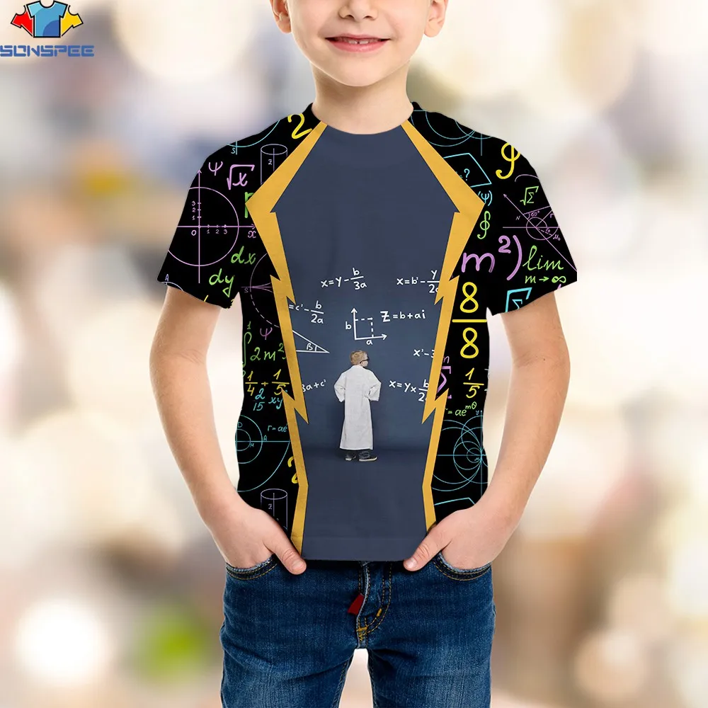 SONSPEE 3D Print Summer Kids Boys Girls Tshirt Fun Math Formula Little Mathematician Cute Tshirts Casual Sport Parent-child Tee
SONSPEE 3D Print Summer Kids Boys Girls Tshirt Fun Math Formula Little Mathematician Cute Tshirts Casual Sport Parent-child Tee