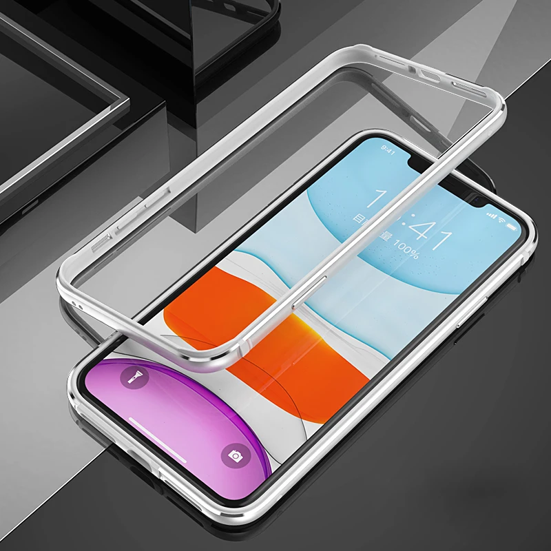 For iphone 11 Pro Max Case Aluminum metal bumper Frame Slim Cover phone case for iphone XS Max XR X 11 Pro Metal Silicon Frame
For iphone 11 Pro Max Case Aluminum metal bumper Frame Slim Cover phone case for iphone XS Max XR X 11 Pro Metal Silicon Frame