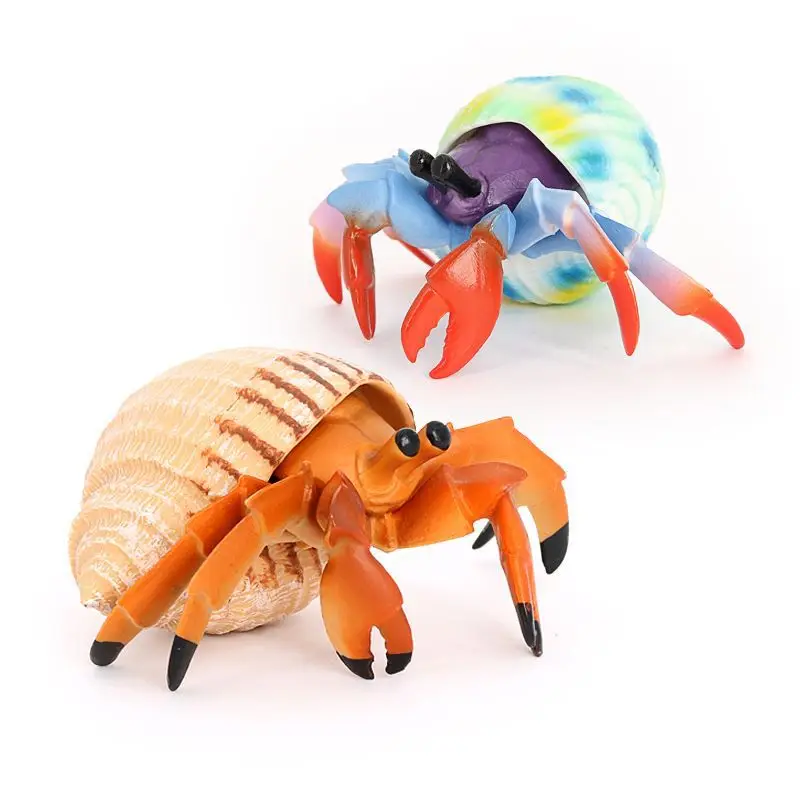 

Simulation Marine Life Model Plastic Solid Seabed Hermit Crab Toy PVC Animals Action Figures Toy Children's Christmas Gift