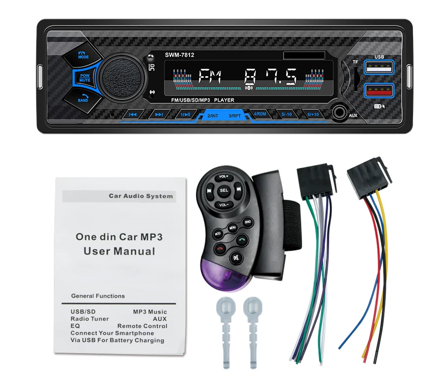 Автомобильный Bluetooth MP3-плеер, автомобильный FM-радио с поддержкой U-диска, универсальный автомобильный аудиоплеер
Автомобильный Bluetooth MP3-плеер, автомобильный FM-радио с поддержкой U-диска, универсальный автомобильный аудиоплеер
