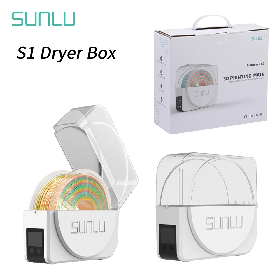 Сушилка для наполнителя SUNLU 3D S1, сохраняет сушку во время печати, функция таймера, регулируемая температура, ЖК-дисплей, пригодная для наблюдения верхняя крышка
Сушилка для наполнителя SUNLU 3D S1, сохраняет сушку во время печати, функция таймера, регулируемая температура, ЖК-дисплей, пригодная для наблюдения верхняя крышка