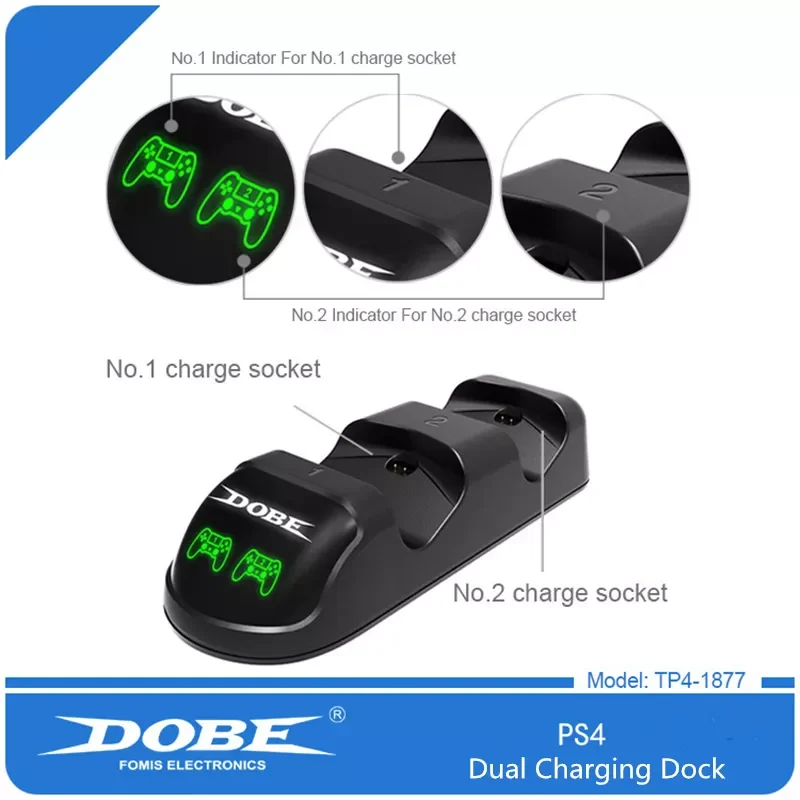 Fast Charging PS4 Contrpller Charge Dock Double Handle Charging Station with LED Indicator for Playstation 4 PS4 Slim / PS4 Pro
Fast Charging PS4 Contrpller Charge Dock Double Handle Charging Station with LED Indicator for Playstation 4 PS4 Slim / PS4 Pro