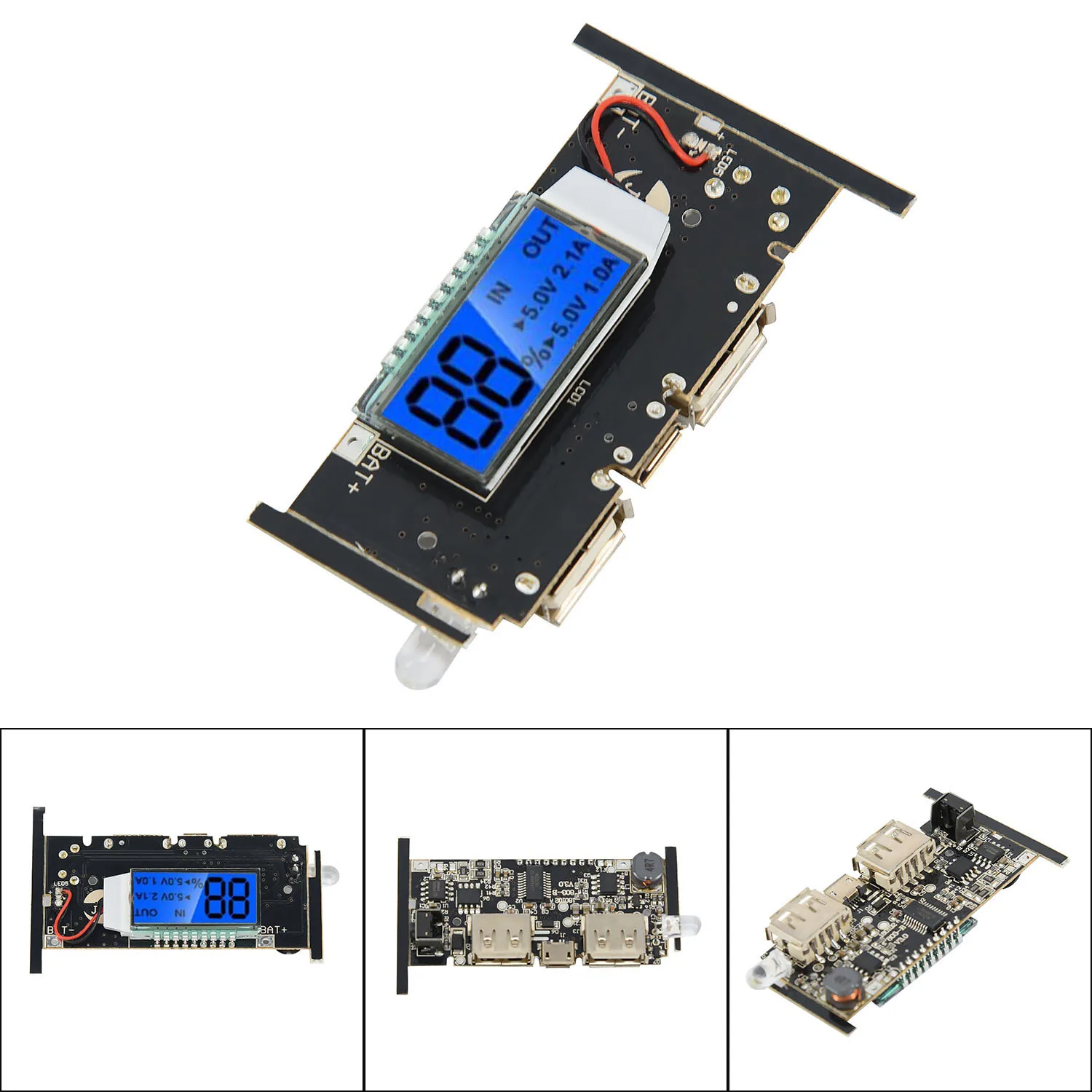 100% Brand New Dual USB 5V 1A 2.1A Mobile Power Bank 18650 Battery Charger PCB Module Board(Dual USB Interface)
100% Brand New Dual USB 5V 1A 2.1A Mobile Power Bank 18650 Battery Charger PCB Module Board(Dual USB Interface)