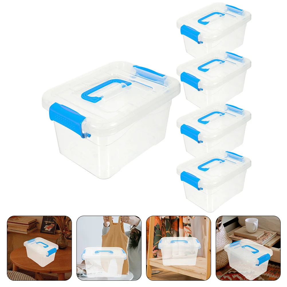 

Box Storage Organizer Desktop Bin Clear Lid Container Makeup Para Organizar Plastico De Cajas Case Portable Plastic Transparent