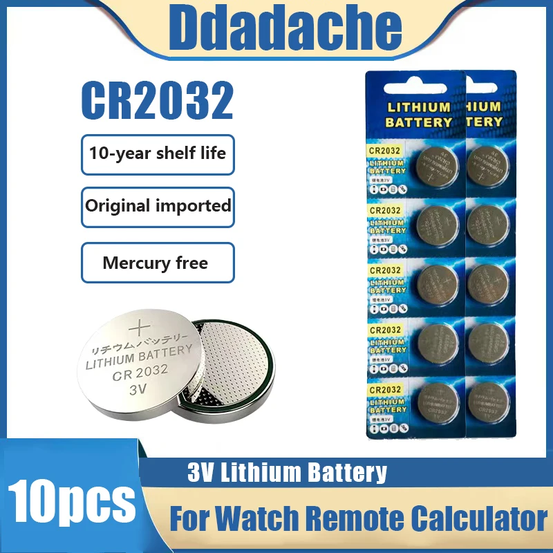 10PCS Original CR2032 CR 2032 3V Lithium Battery For Watch Calculator Clock Remote Control Toys Button Coins Cell
10PCS Original CR2032 CR 2032 3V Lithium Battery For Watch Calculator Clock Remote Control Toys Button Coins Cell