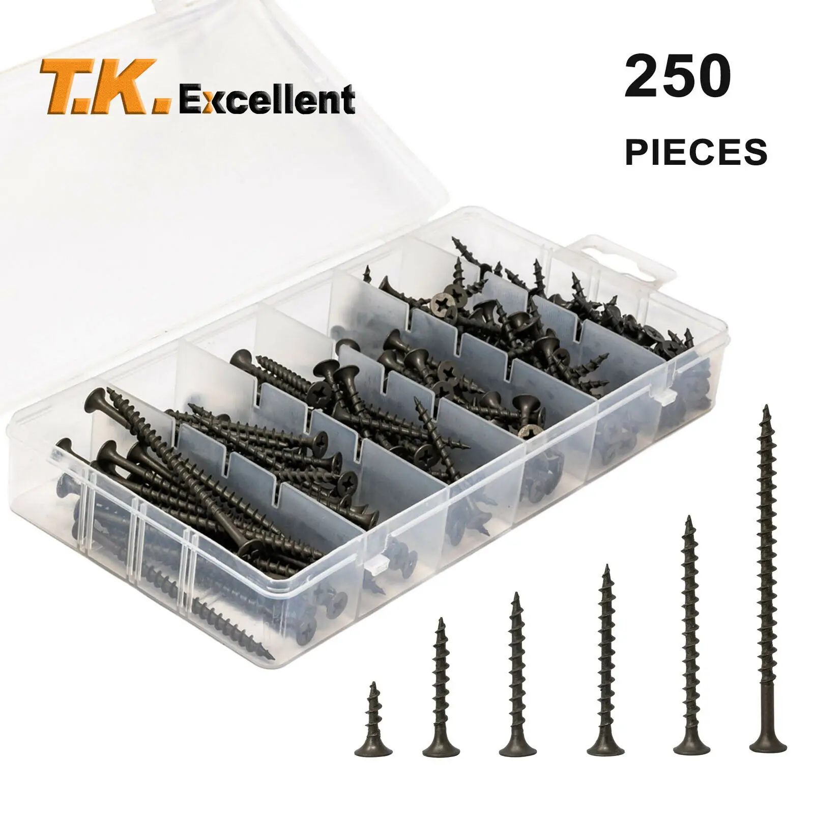 Black Philips Bugle Head Wood Screws Coarse Thread Sharp Point Drywall Screw Kit
Black Philips Bugle Head Wood Screws Coarse Thread Sharp Point Drywall Screw Kit
