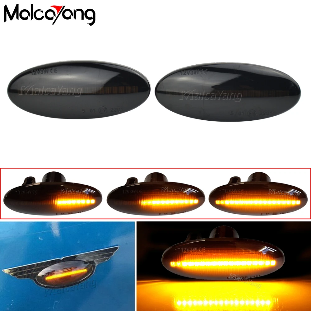 

For Smart Forfour W453 Nissan Micra K13 Juke F15 Note E11 Micra K12 2pcs LED Flowing Turn Signal Light Blinker Side Marker Lamp