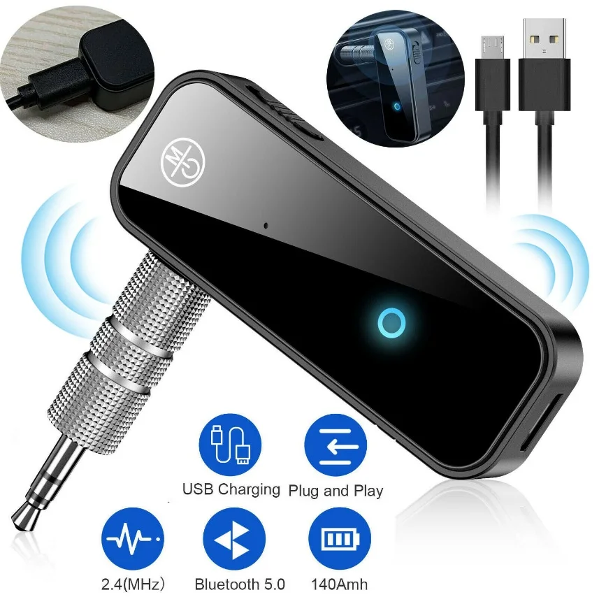 

Bluetooth-совместимый 5,0 передатчик приемник 2 в 1 Джек беспроводной адаптер 3,5 мм аудио AUX адаптер для автомобиля аудио Музыка Handsfree
