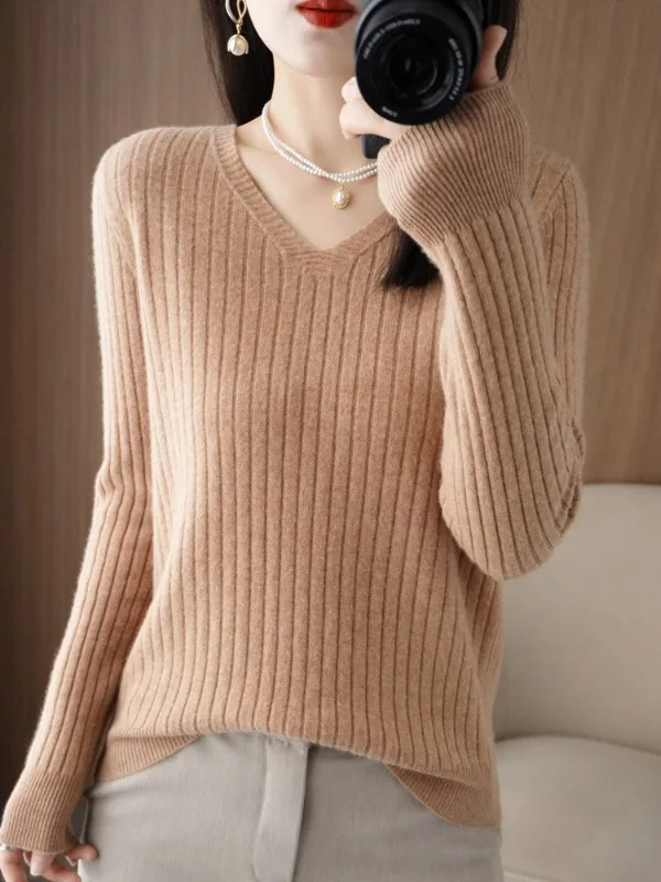 Sweater Women Autumn Winter Women Sweaters Fashion V-neck Cashmere Sweater Women Knitted Sweater Pullover 2023 New Tops
Sweater Women Autumn Winter Women Sweaters Fashion V-neck Cashmere Sweater Women Knitted Sweater Pullover 2023 New Tops