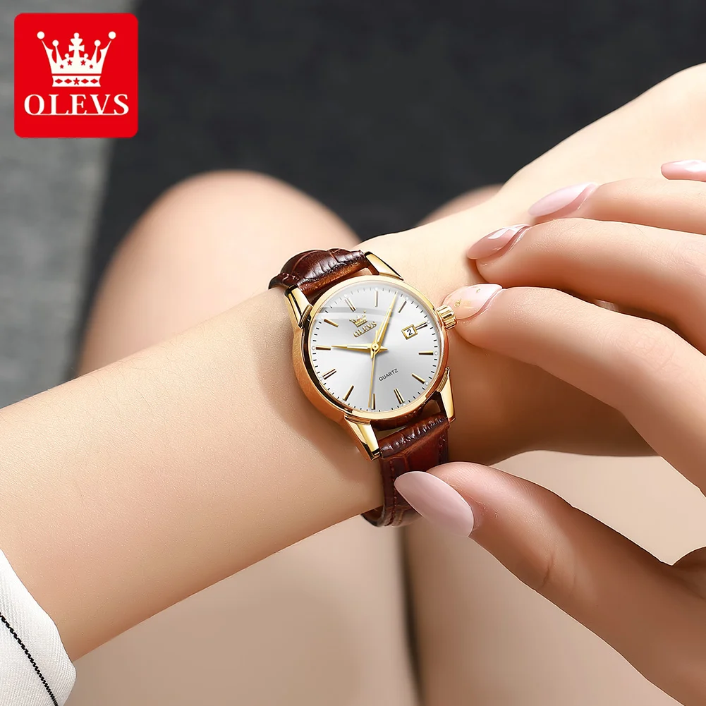 OLEVS Top Brand Ladies Quartz Watches Waterproof Leather Strap Fashion Watch for Women Date Clock Gift for Women's reloj mujer
OLEVS Top Brand Ladies Quartz Watches Waterproof Leather Strap Fashion Watch for Women Date Clock Gift for Women's reloj mujer