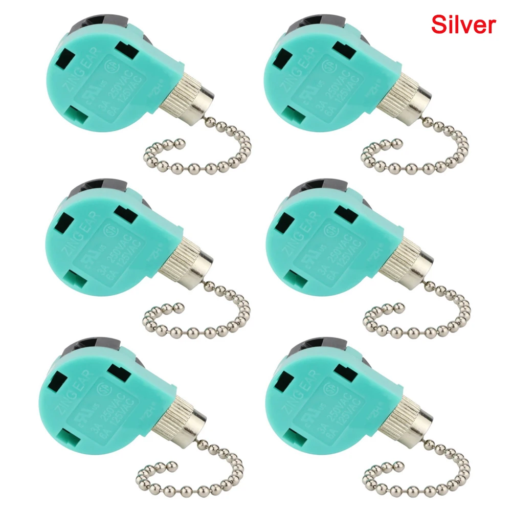 6PCS 125/250V 3/6A Ceiling Fan Switch 3 Speed 4 Wire Fan Pull Chain Switch Replacement Speed Control Switch
6PCS 125/250V 3/6A Ceiling Fan Switch 3 Speed 4 Wire Fan Pull Chain Switch Replacement Speed Control Switch