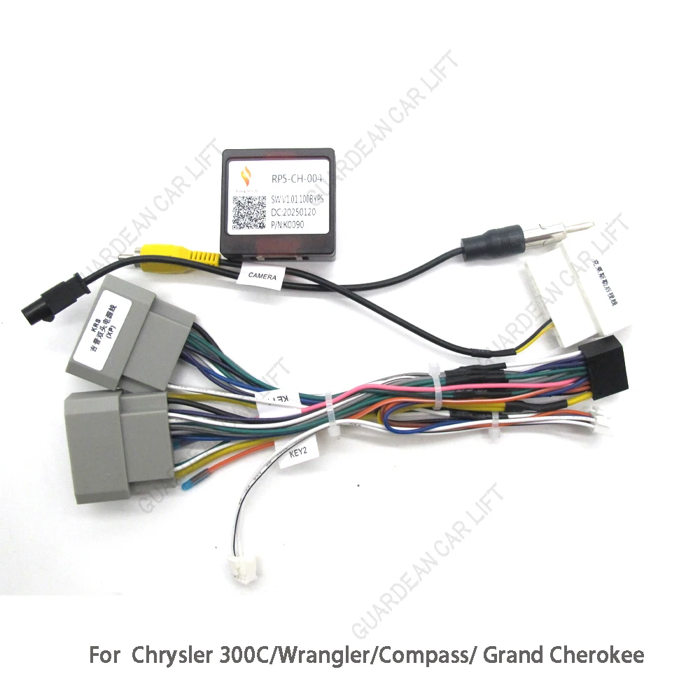 Автомобильный радиопроводка, 16-контактный адаптер жгута проводов с вилкой задней камеры CANBUS для Chrysler 300C/Wrangler/Compass/Grand Cherokee
Автомобильный радиопроводка, 16-контактный адаптер жгута проводов с вилкой задней камеры CANBUS для Chrysler 300C/Wrangler/Compass/Grand Cherokee