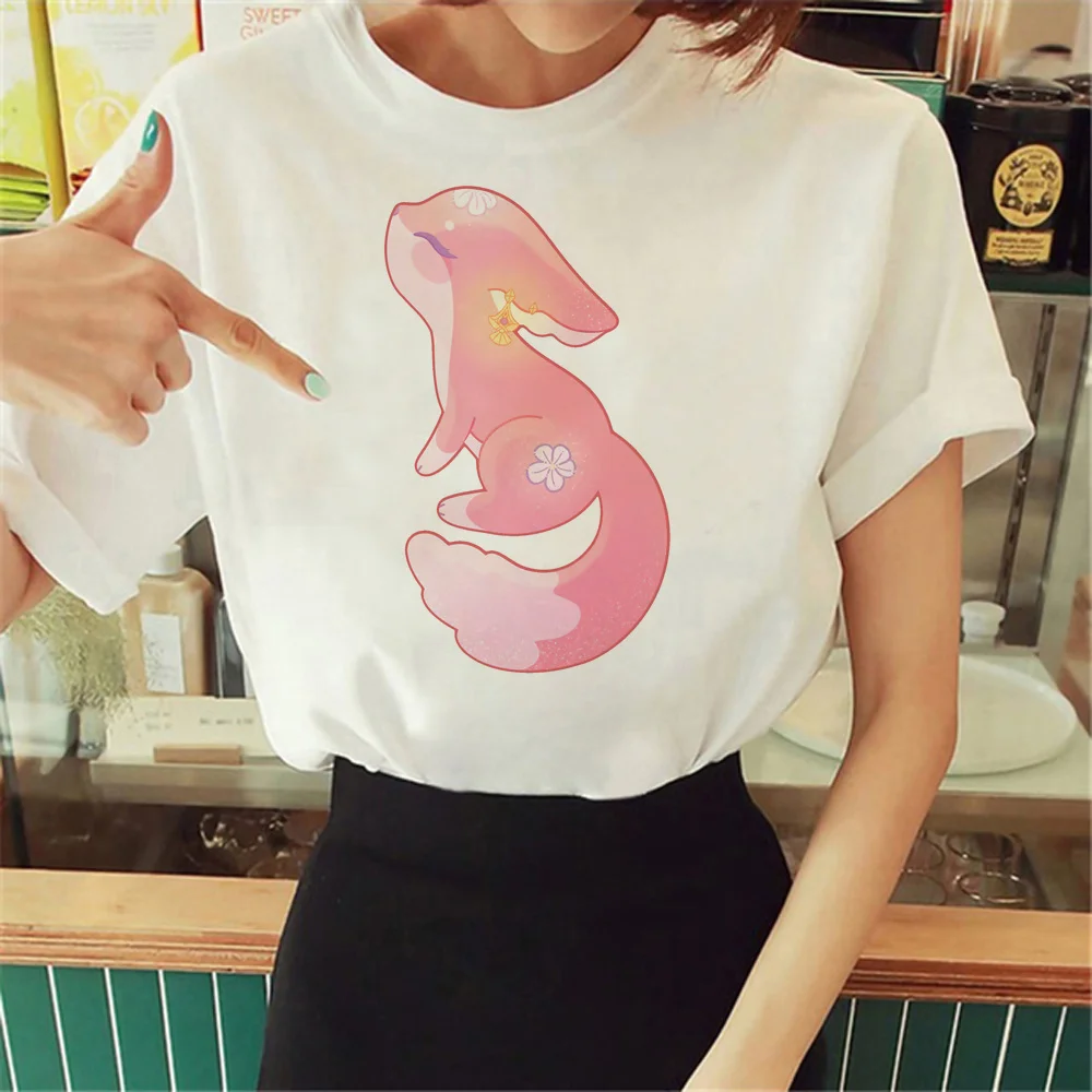 

Yae Miko футболки для женщин Y2K дизайнерский Забавный Топ для девушек смешная манга y2k одежда