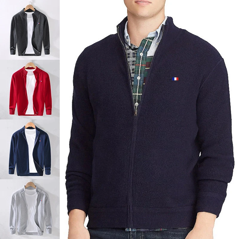 Mens Sweater 100%Cotton Fashion Brand National Flag Logo Cardigan Autumn Winter Male Sweater Knitted Pullover Knit Coat 8505
Mens Sweater 100%Cotton Fashion Brand National Flag Logo Cardigan Autumn Winter Male Sweater Knitted Pullover Knit Coat 8505