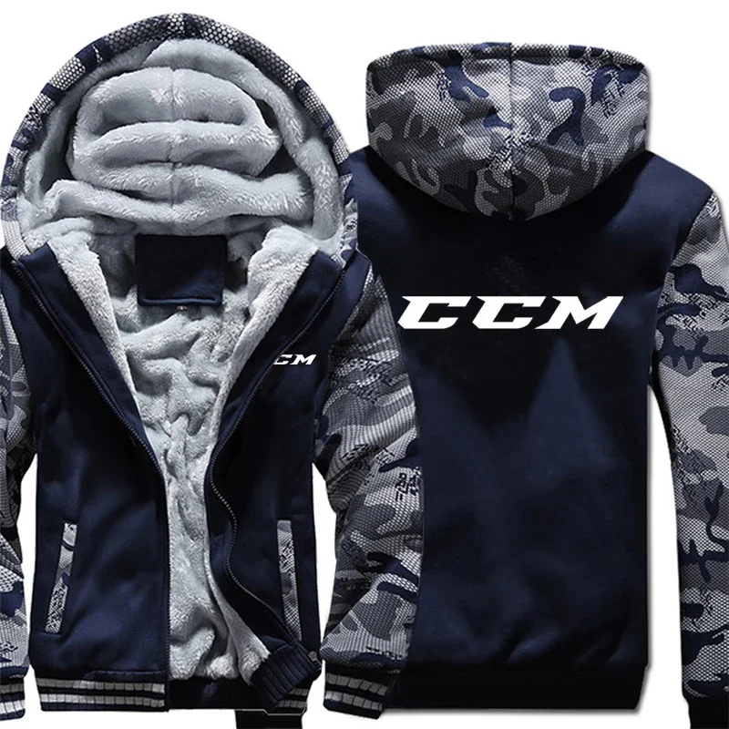 

Winter Man CCM Hoodies Camouflage Sleeve Pullover Jacket CCM Logo Sweatshirts Long Sleeve Coat
