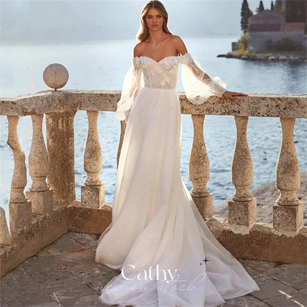 Grace A-line Wedding Gown Beach Puffy Sleeves Vestidos De Novia Princess Lace Embroidery Wedding Dresses For Women 2022 Bride
Grace A-line Wedding Gown Beach Puffy Sleeves Vestidos De Novia Princess Lace Embroidery Wedding Dresses For Women 2022 Bride