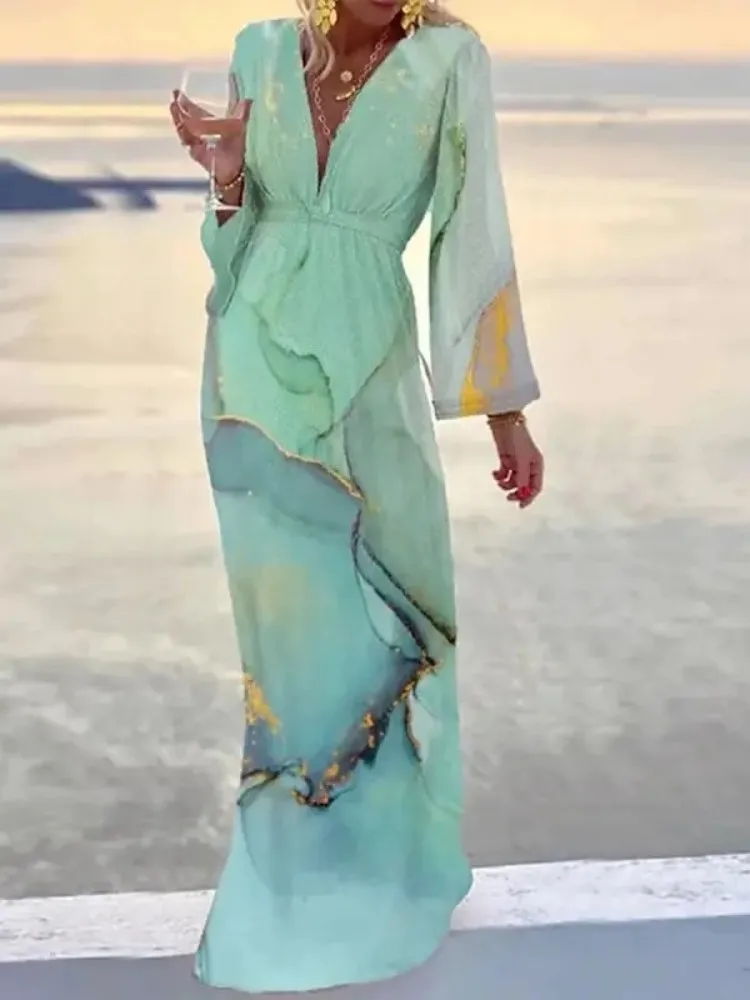 Sylph 2023 New Abstract Simple Elegant Dress Color Block Print V-Neck Wide Art Round Neck Long Sleeve Dresses
Sylph 2023 New Abstract Simple Elegant Dress Color Block Print V-Neck Wide Art Round Neck Long Sleeve Dresses