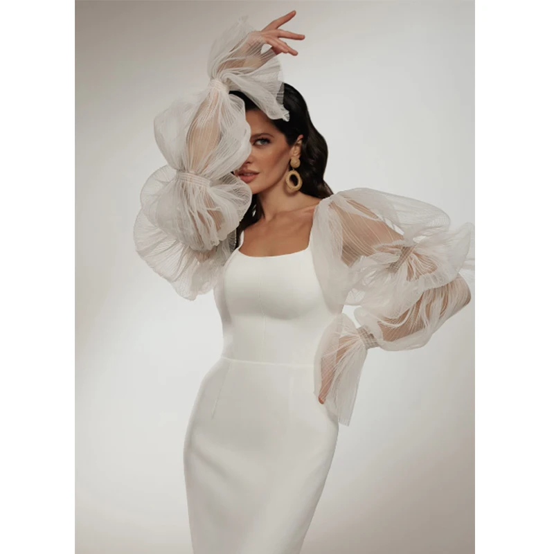 Detachable Arm Sleeve Wedding Translucent Pleated Tulle Sleeve Puff Stunning Silhouette Elegant Sleeve Accessories Bridal Gloves
Detachable Arm Sleeve Wedding Translucent Pleated Tulle Sleeve Puff Stunning Silhouette Elegant Sleeve Accessories Bridal Gloves
